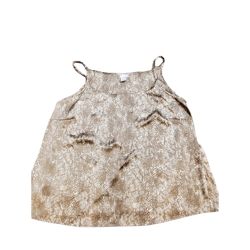Chicos Snakeskin Animal Print feels like silk tank Sz 3/XL